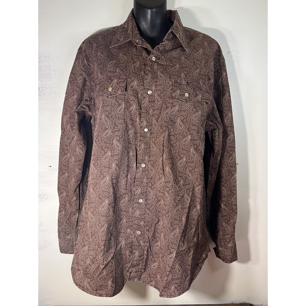 Wrangler Wrancher Shirt Women's L red Pearl Snap Plaid Flannel Western Shirt